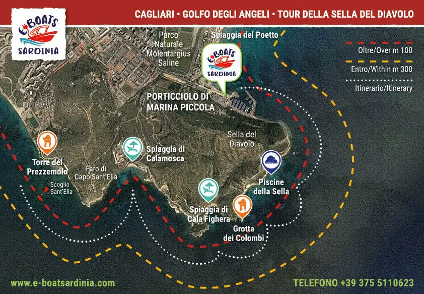 Mappa del tour della Sella del Diavolo